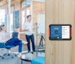 Bestboard has a room scheduling system which allows you to book a meeting room via email or manage directly on the panel, and the facial recognition camera can also authenticate a user's authority and control level to make sure things are in order.