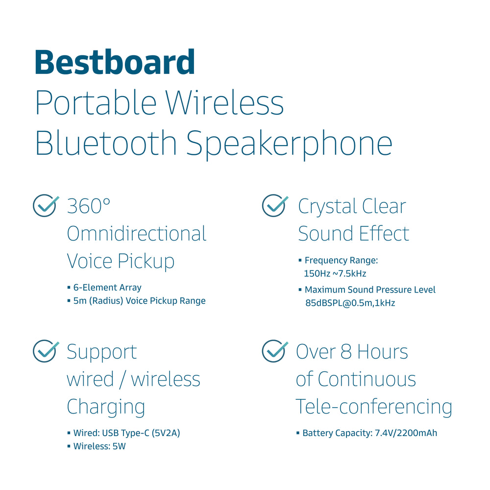 
                  
                    Bestboard bluetooth speakerphone features
                  
                